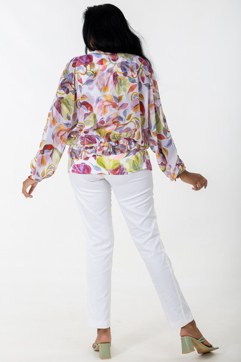 Classic Flat Front Pant | White