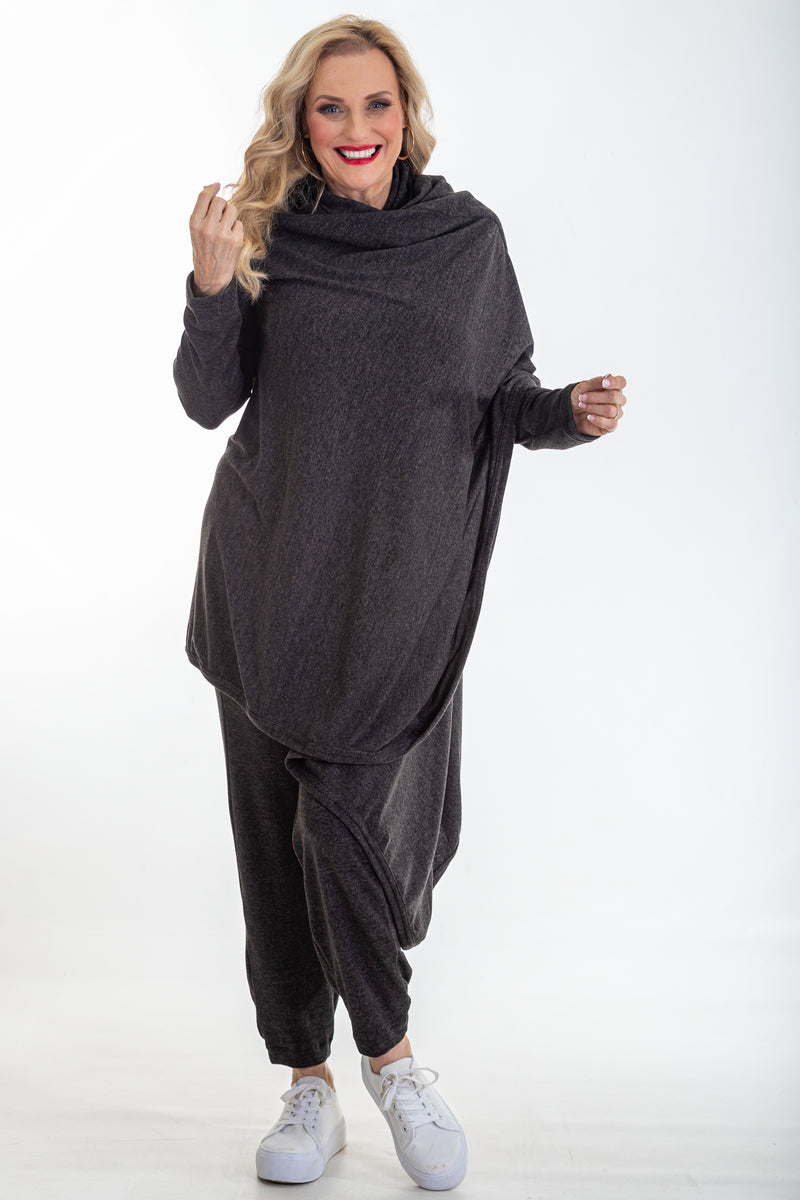 Waterfall Cape Jacket | Charcoal