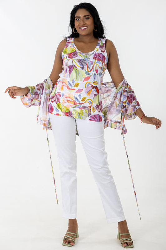 Classic Flat Front Pant | White