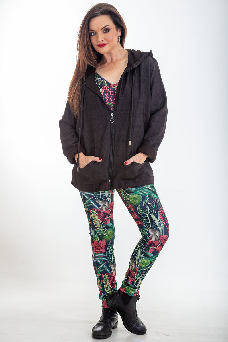 Relaxed Zip Through Jacket  | Anthracite