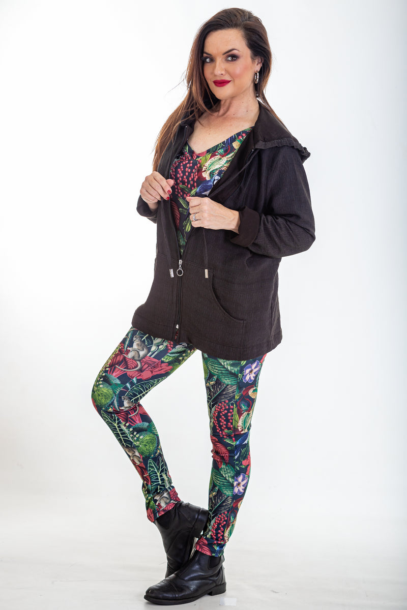 Relaxed Zip Through Jacket  | Anthracite